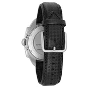 Bulova Lunar Pilot Chronograph 45mm with Black Dial and Leather Strap #96B251 back