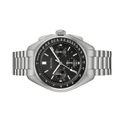 Bulova Lunar Pilot Chronograph 45mm with Black Dial and Stainless Steel Bracelet #96B258 side