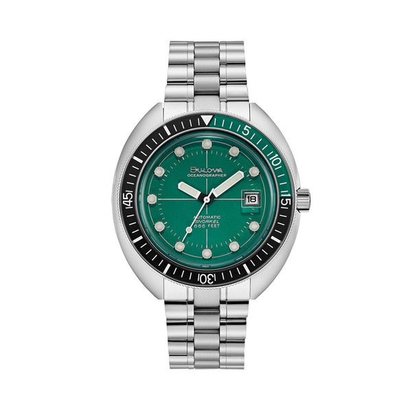 Bulova Snorkel Automatic Dive Watch with Green Dial #96B322