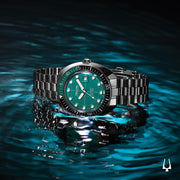 Bulova Snorkel Automatic Dive Watch with Green Dial #96B322 lifestyle