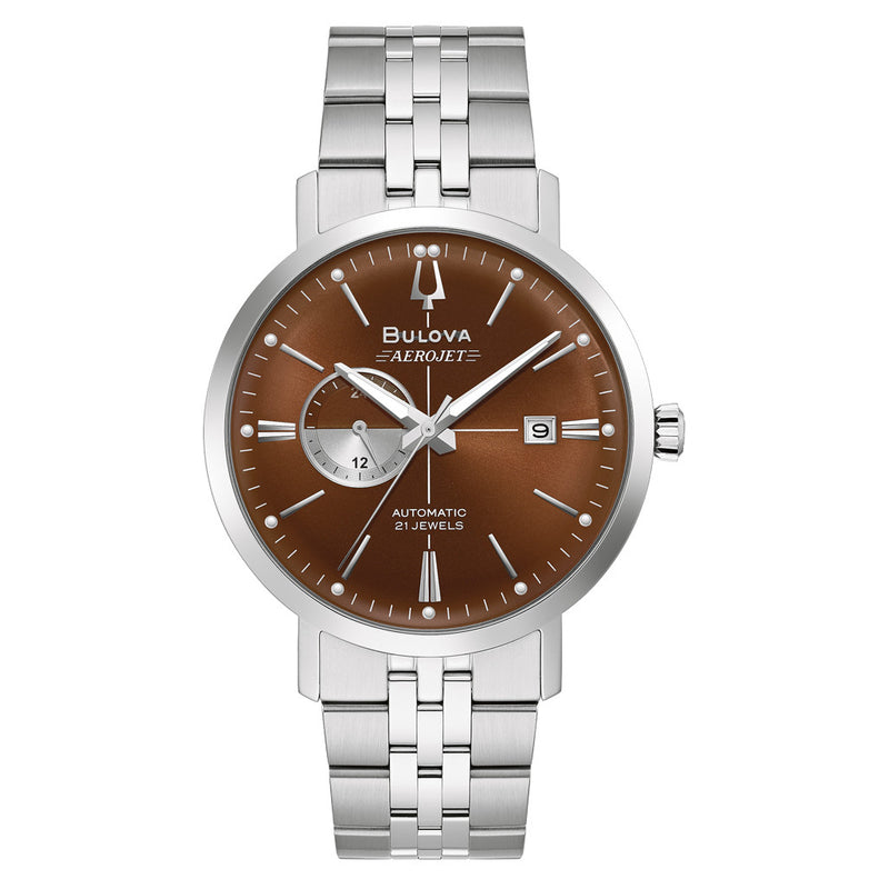 Bulova Aerojet Automatic Watch with Sunburst Brown Dial #96B375 zoom