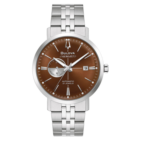 Bulova Aerojet Automatic Watch with Sunburst Brown Dial #96B375 zoom