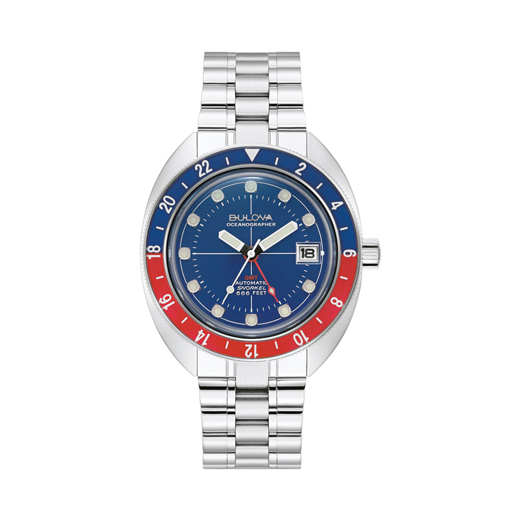 Bulova Oceanographer GMT Automatic Dive Watch with Blue Dial