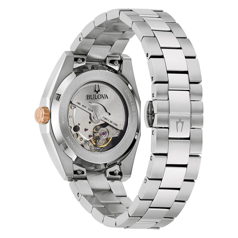 Bulova Surveyor Automatic Watch with Sunburst Maroon Dial #98B422