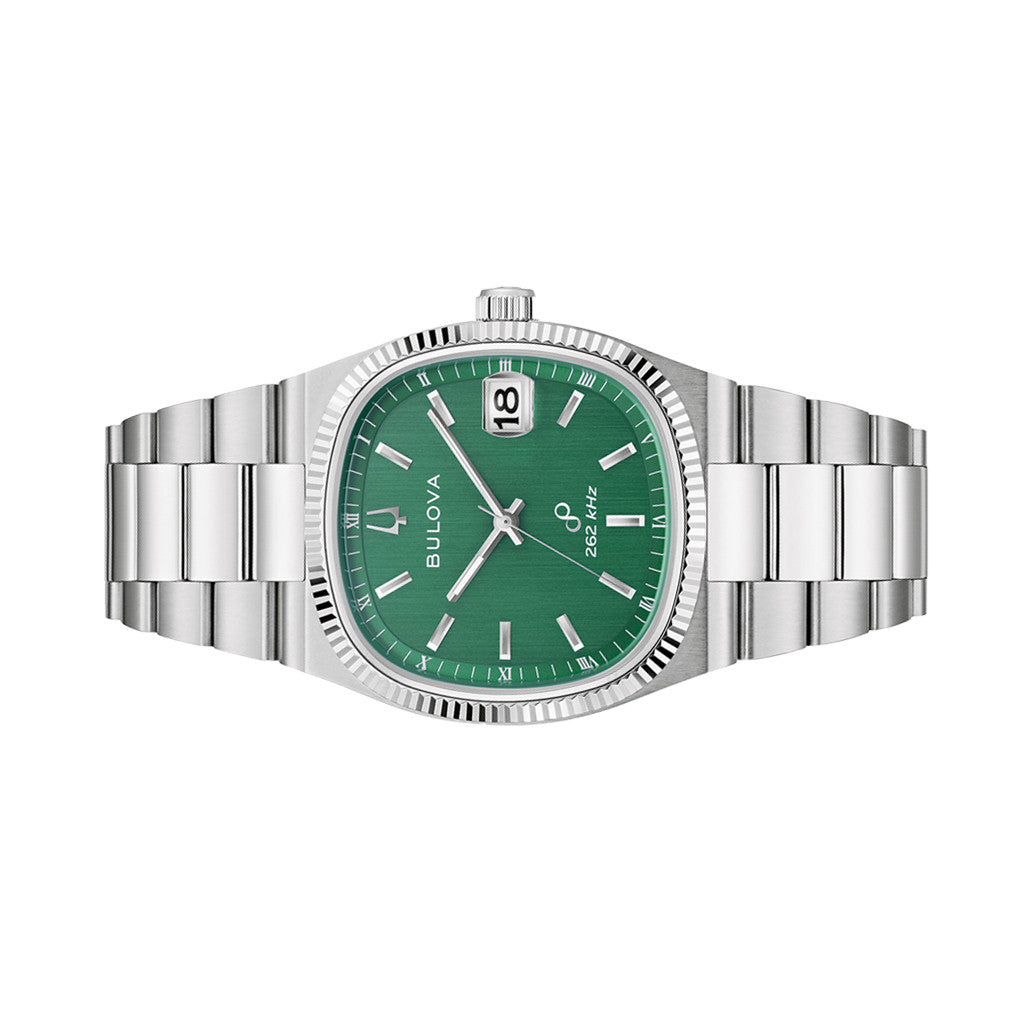 Bulova Super Seville Day Watch with Green Dial #96B439 — Long