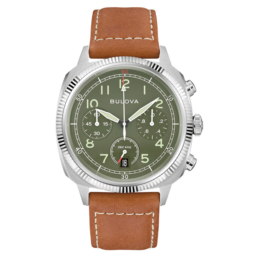 Bulova Military VWI Olive Green Chronograph #96B482 — Long Island