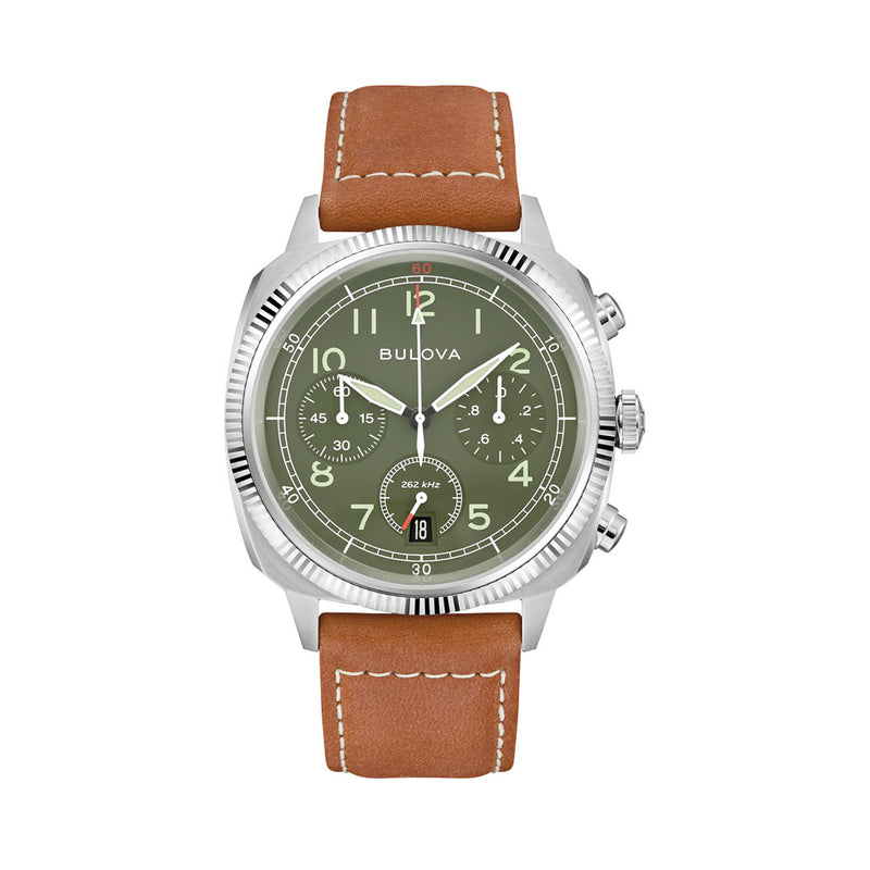 Bulova Military VWI Olive Green Chronograph #96B482