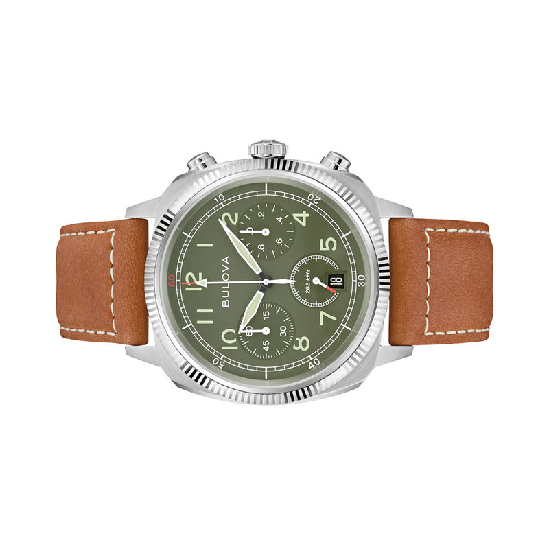 Bulova Military VWI Olive Green Chronograph #96B482