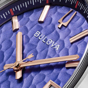 Bulova Tony Bennett NYC Purple Hammered Dial Watch #96B484