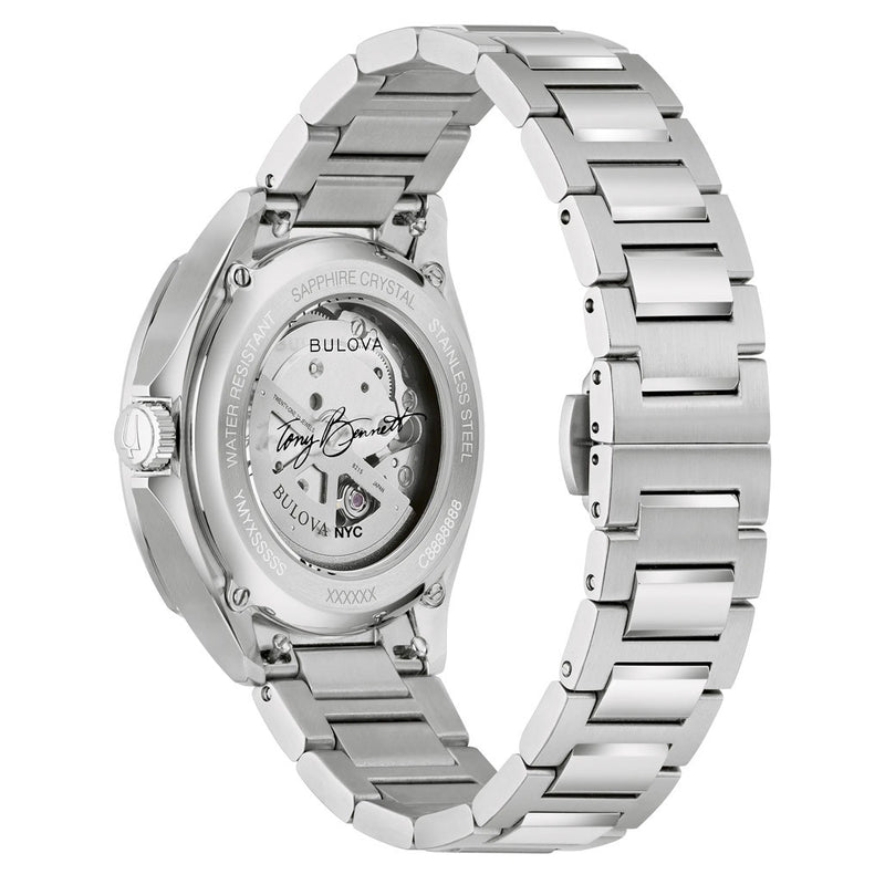 Bulova Tony Bennett NYC Purple Hammered Dial Watch #96B484