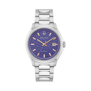 Bulova Tony Bennett NYC Purple Hammered Dial Watch #96B484