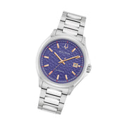 Bulova Tony Bennett NYC Purple Hammered Dial Watch #96B484