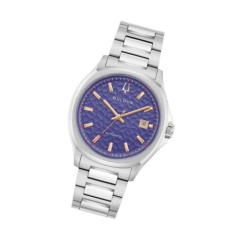 Bulova Tony Bennett NYC Purple Hammered Dial Watch #96B484