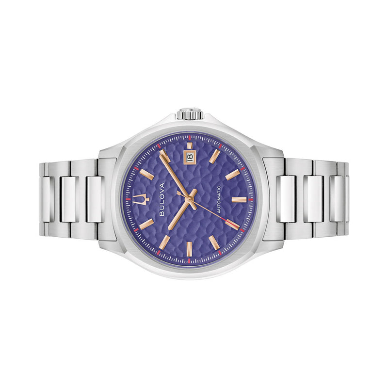 Bulova Tony Bennett NYC Purple Hammered Dial Watch #96B484