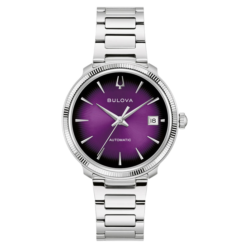 Bulova Disco Automatic Watch with Purple Dial #96B485