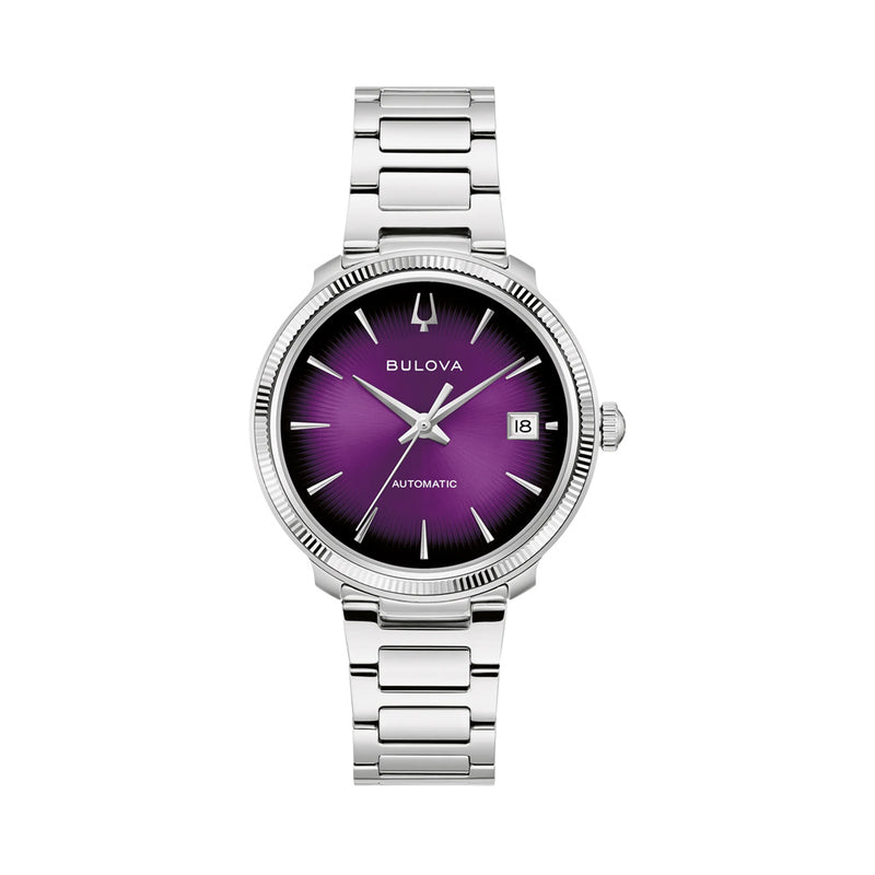 Bulova Disco Automatic Watch with Purple Dial #96B485