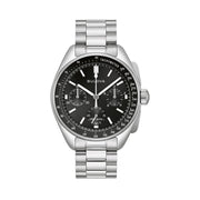 Bulova Lunar Pilot Chronograph 43.5mm with Black Dial and Stainless Steel Bracelet #96K111