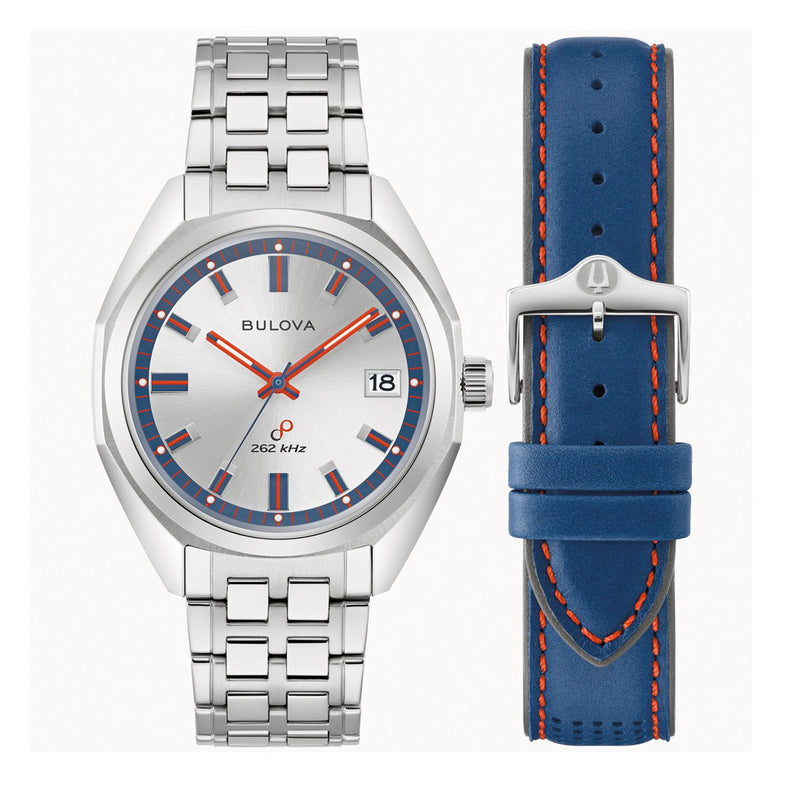 Bulova Jet Star Limited Edition Watch with Precisionist Movement and Silver Dial #96K112