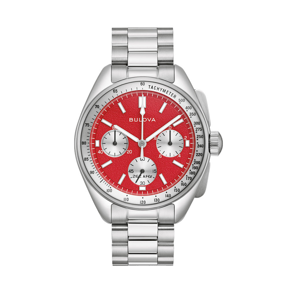 Bulova Lunar Pilot Chronograph with Red Dial #96K115 — Long Island