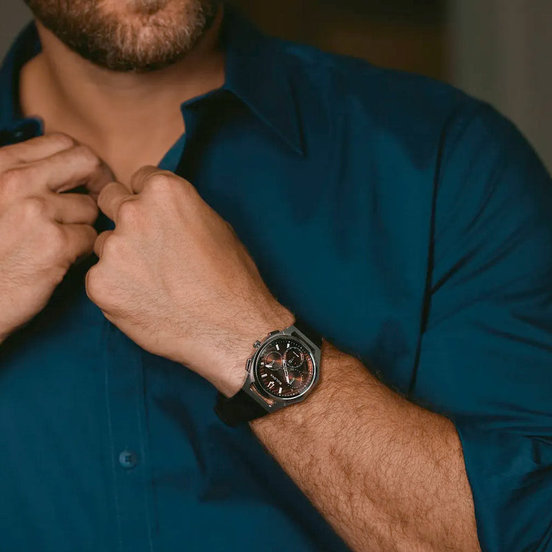Bulova Curv 10th Anniversary Edition Chronograph in Brown #96K117