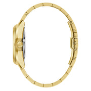 Bulova Gold-Tone Surveyor Open Heart with Blue Dial #97A203