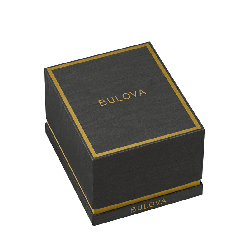 Bulova Gold-Tone Surveyor Open Heart with Blue Dial #97A203