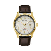 Bulova Wilton Automatic Traveller GMT with Gold-tone Case and Silver Dial #97B210