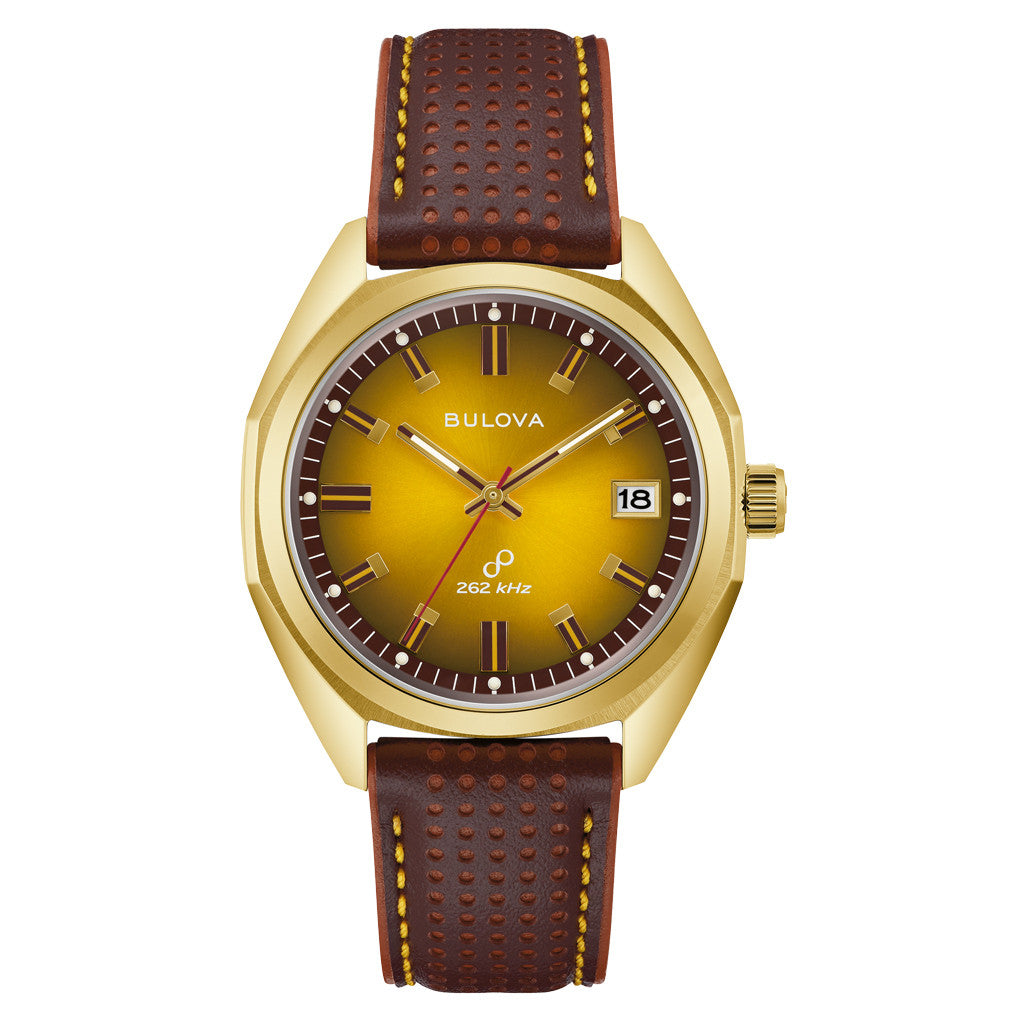 Bulova Jet Star Watch with Precisionist Movement and Gold Dial