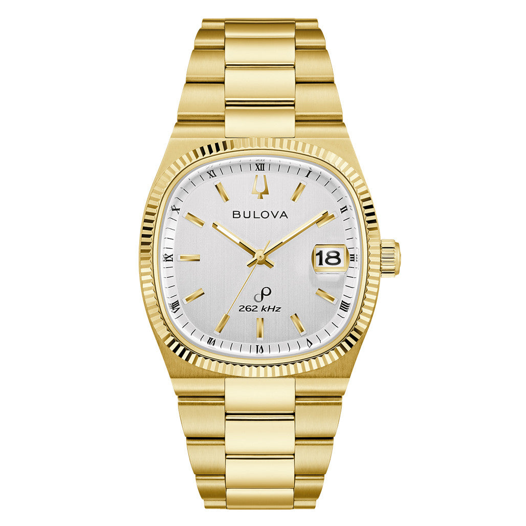 Bulova Super Seville Gold-tone Watch with Silver Dial #97B223