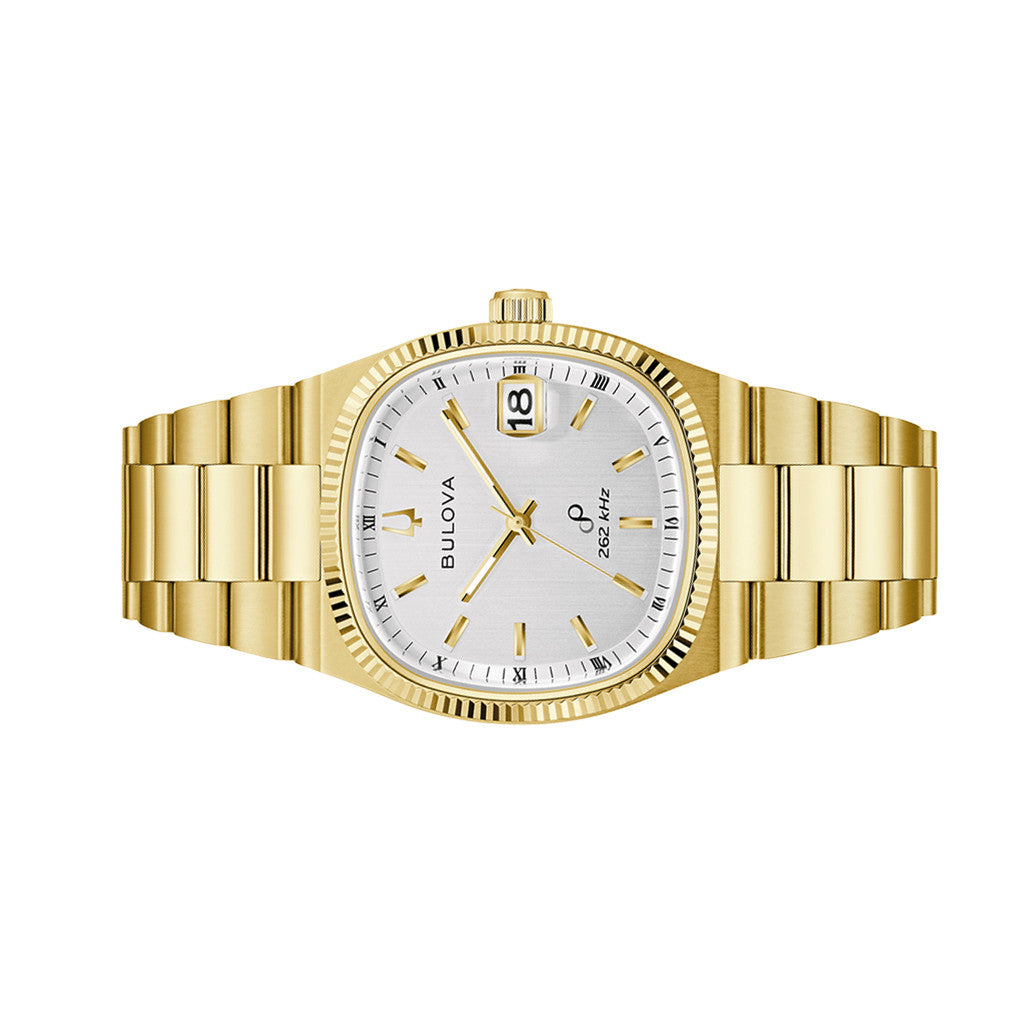 Bulova Super Seville Gold-tone Watch with Silver Dial #97B223