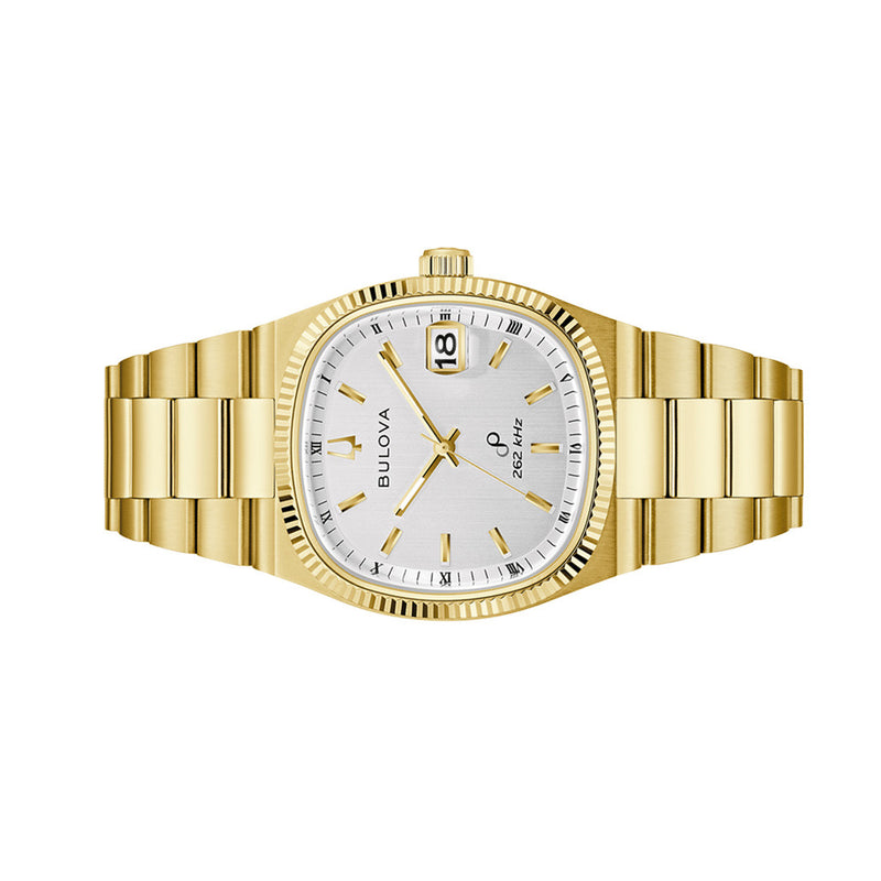 Bulova Super Seville Day-Date Gold-tone with White Dial #97B223