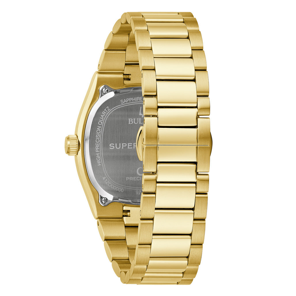 Bulova Super Seville Gold-tone Watch with Silver Dial #97B223