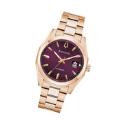 Bulova Surveyor Rose Gold-Tone With Purple Dial #97B234