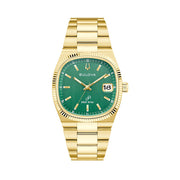 Bulova Super Seville Gold-Tone With Green Dial #97B237