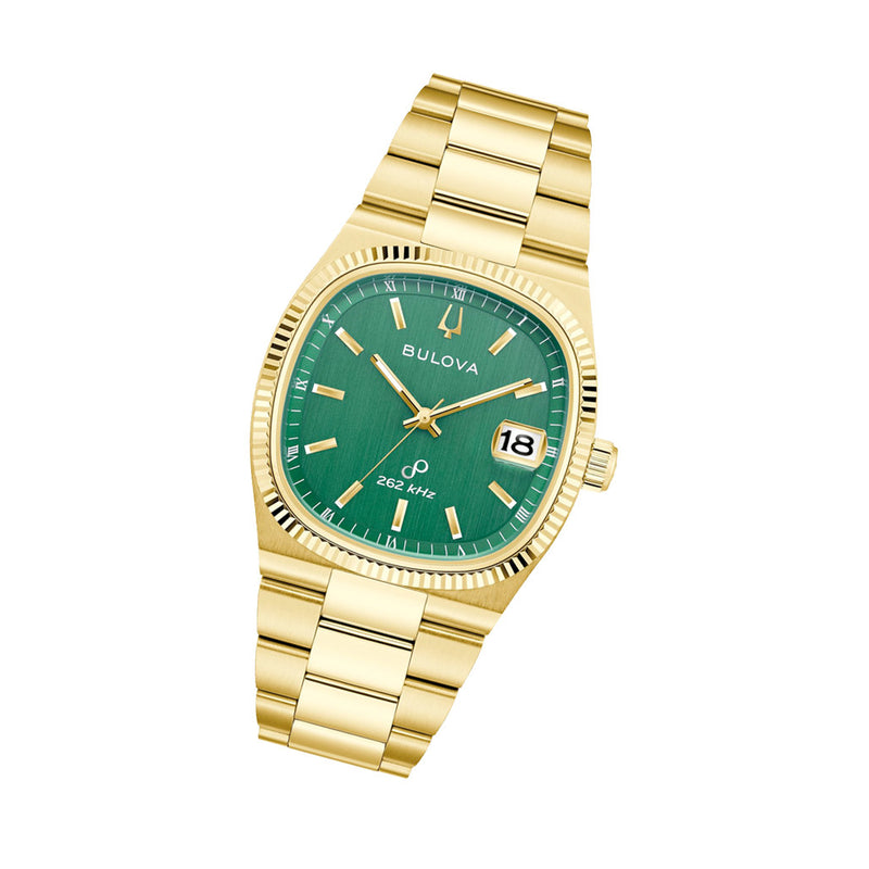 Bulova Super Seville Gold-Tone With Green Dial #97B237