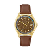 Bulova Tony Bennett NYC Brown Hammered Dial Watch #97B244