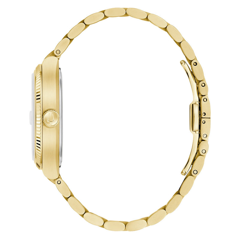 Bulova Super Seville Precisionist Watch Gold Tone with Black Dial #97B246