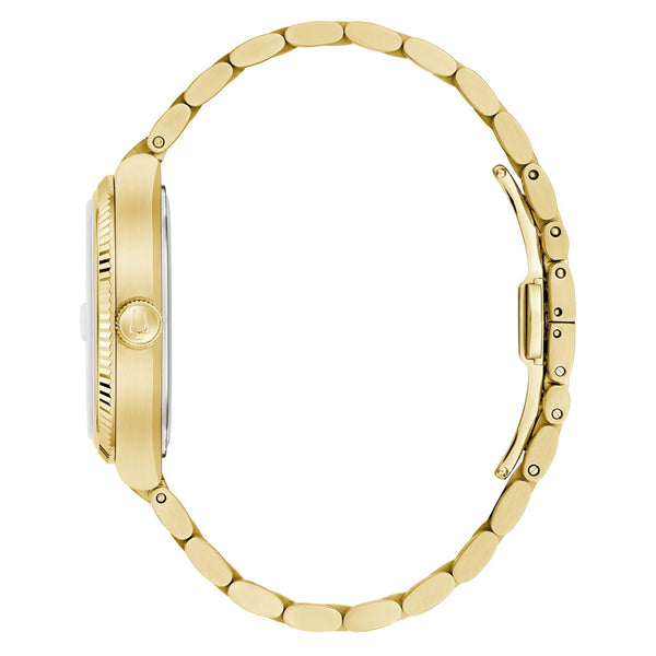 Bulova Super Seville Precisionist Watch Gold Tone with Black Dial #97B246