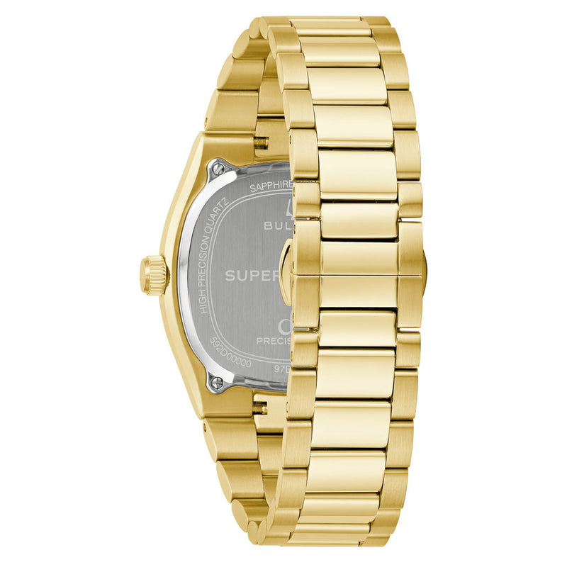 Bulova Super Seville Precisionist Watch Gold Tone with Black Dial #97B246