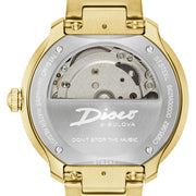 Bulova Disco Goldtone Automatic Watch with Blue Dial #97B247
