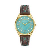 Bulova Sutton Watch with Turquoise MOP Dial #97L203