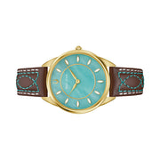 Bulova Sutton Watch with Turquoise MOP Dial #97L203