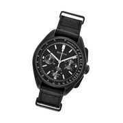 Bulova Lunar Pilot Chronograph 45mm with Black Dial and Black IP Case #98A186 tilt