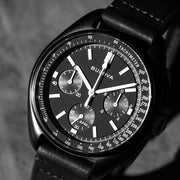 Bulova Lunar Pilot Chronograph 45mm with Black Dial and Black IP Case #98A186 lifestyle