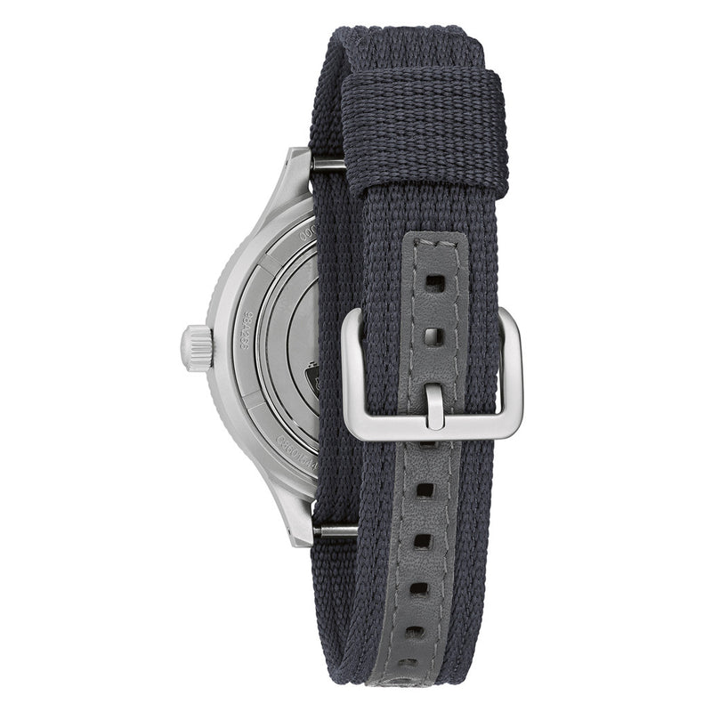 Bulova MIL SHIPS 41mm Automatic Field Watch with Big Dome Sapphire Crystal #98A266 back