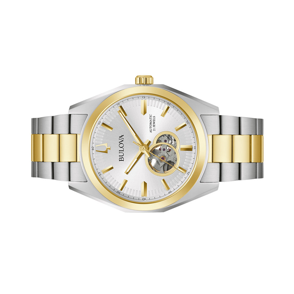 ジャプーン2+ジャコップ1オーダー Bulova Surveyor Automatic Watch with Two-Tone Case and Open Heart
