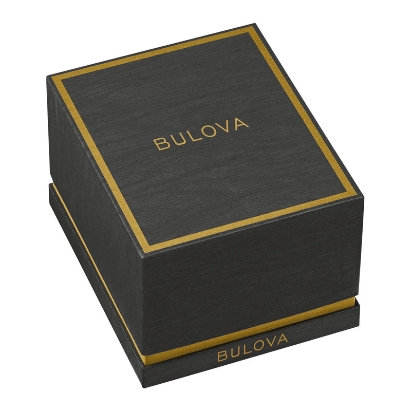 Bulova Maquina Gun Metal Green Dial Skeleton #98A321
