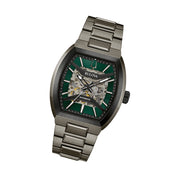 Bulova Maquina Gun Metal Green Dial Skeleton #98A321