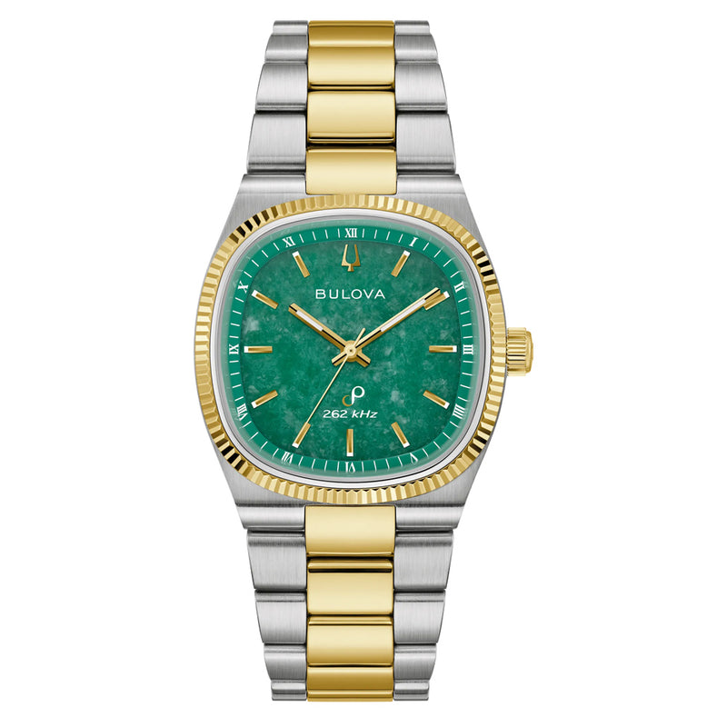 Bulova Super Seville Two-Tone Jade Dial #98A336