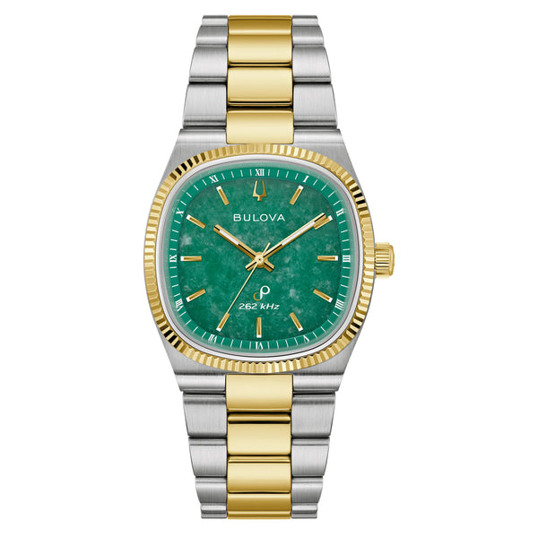 Bulova Super Seville Two-Tone Jade Dial #98A336